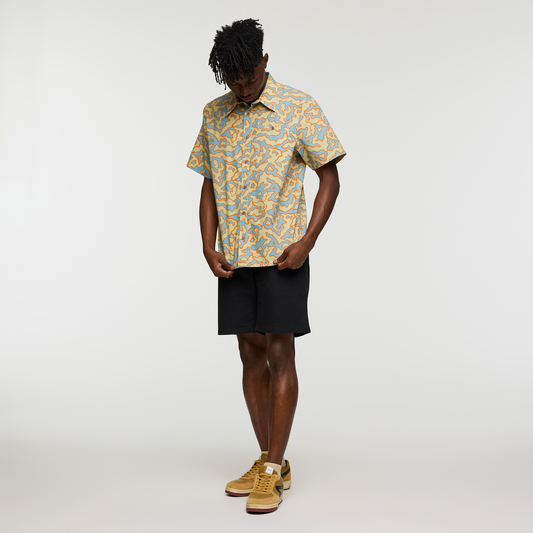 Estival Button Up Shirt - Print - Men's - Island Llama Grain - US 3945