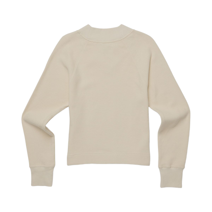 Atajo Long-Sleeve Waffle V-Neck - Women's - Cream - US 4975