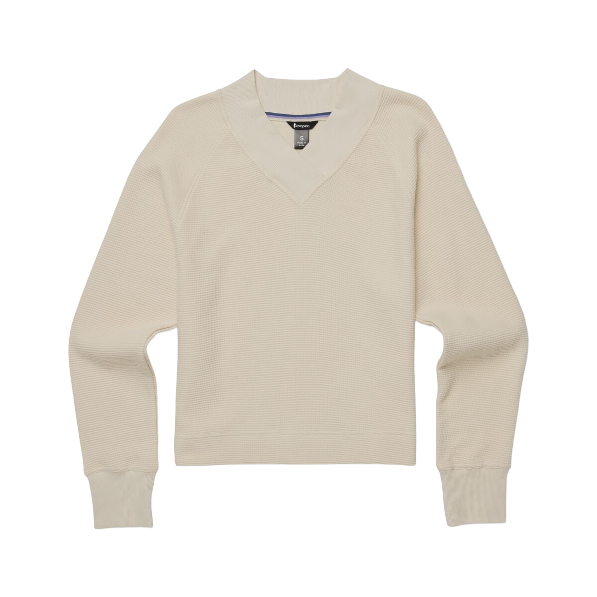 Atajo Long-Sleeve Waffle V-Neck - Women's - Cream - US 4975