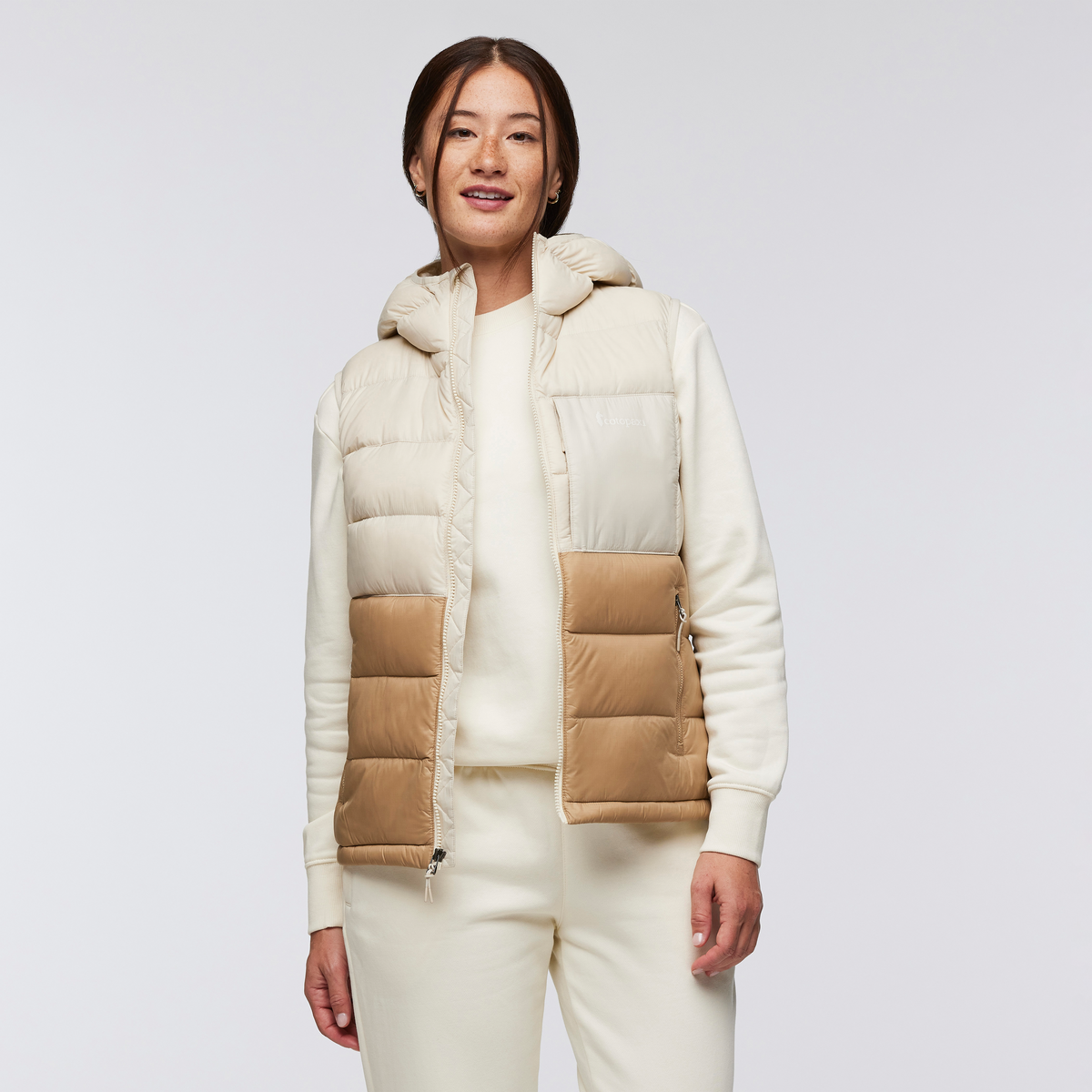 Fuego Max Down Vest - Women's - Cream/Khaki - US 1273