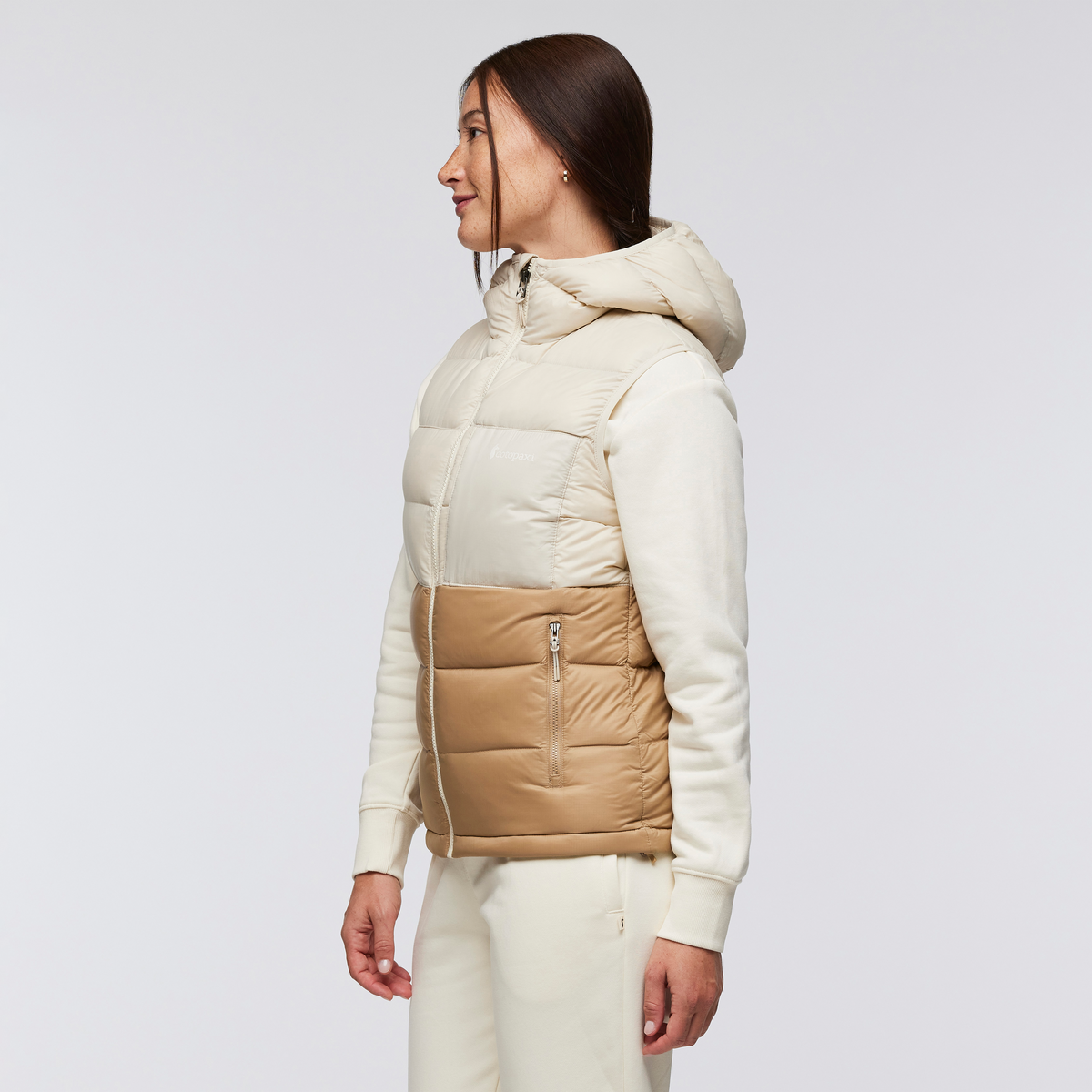 Fuego Max Down Vest - Women's - Cream/Khaki - US 1273