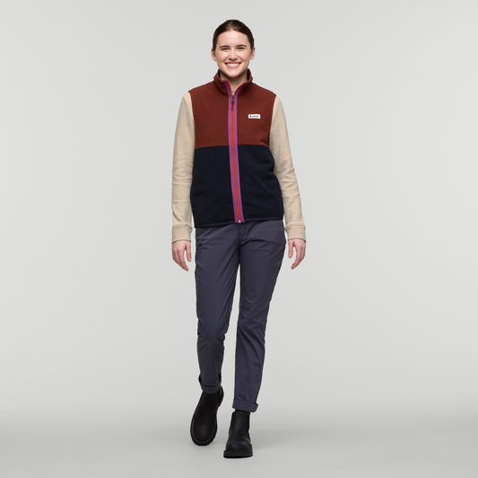 Amado Fleece Vest - Women's - Rusty/Carbon - US 4782