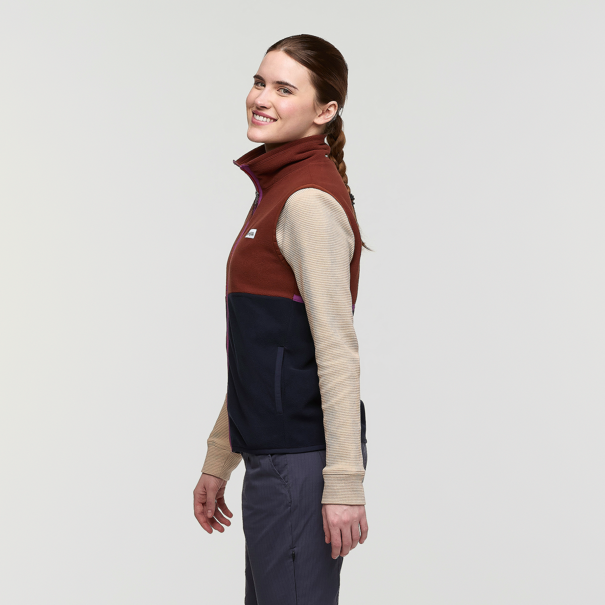 Amado Fleece Vest - Women's - Rusty/Carbon - US 4782