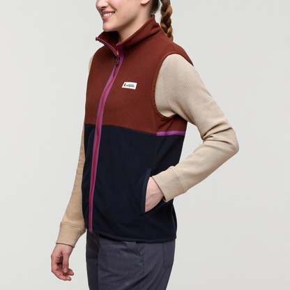 Amado Fleece Vest - Women's - Rusty/Carbon - US 4782