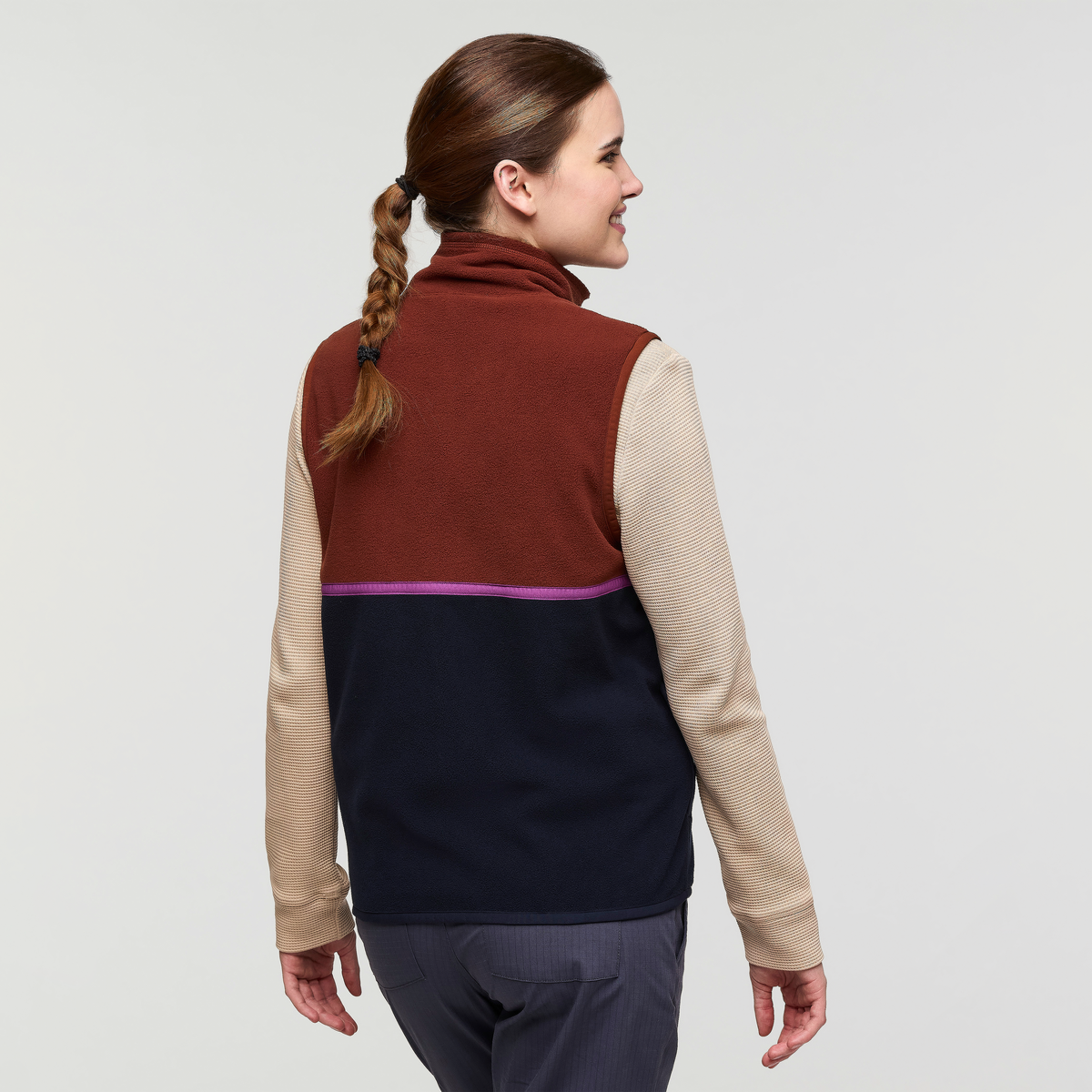 Amado Fleece Vest - Women's - Rusty/Carbon - US 4782