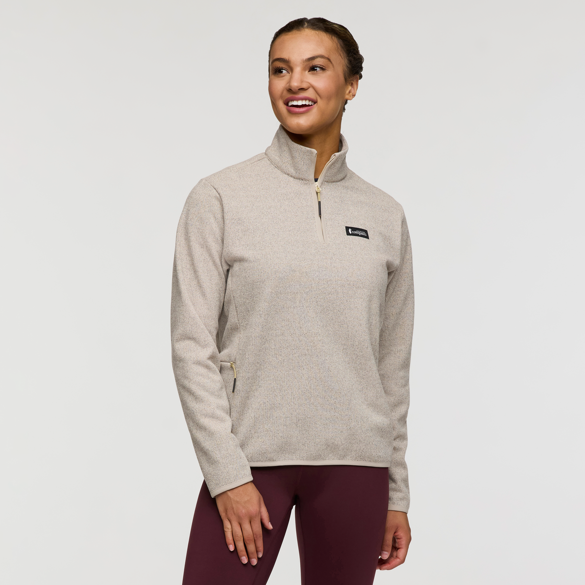 Envo Fleece Quarter-Zip Pullover - Women's - Heather Cream - US 8590