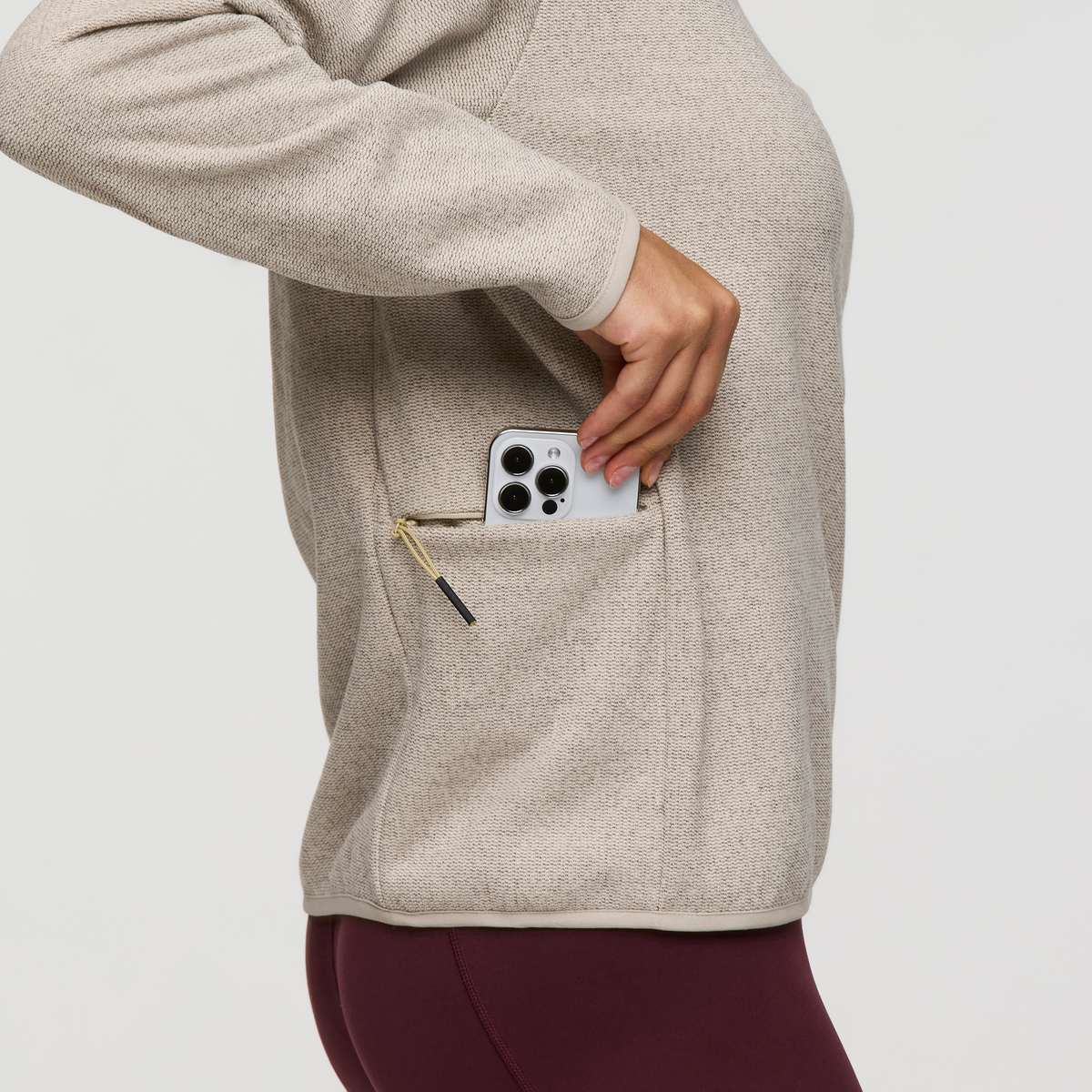 Envo Fleece Quarter-Zip Pullover - Women's - Heather Cream - US 8590
