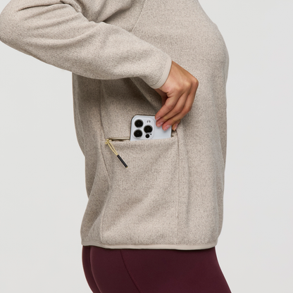 Envo Fleece Quarter-Zip Pullover - Women's - Heather Cream - US 8590