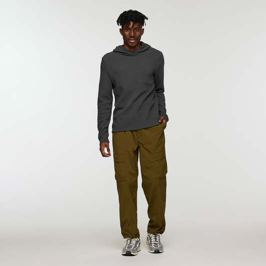 Atajo Long-Sleeve Waffle Hoodie - Men's - Charcoal - US 2705