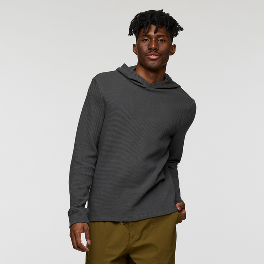 Atajo Long-Sleeve Waffle Hoodie - Men's - Charcoal - US 2705