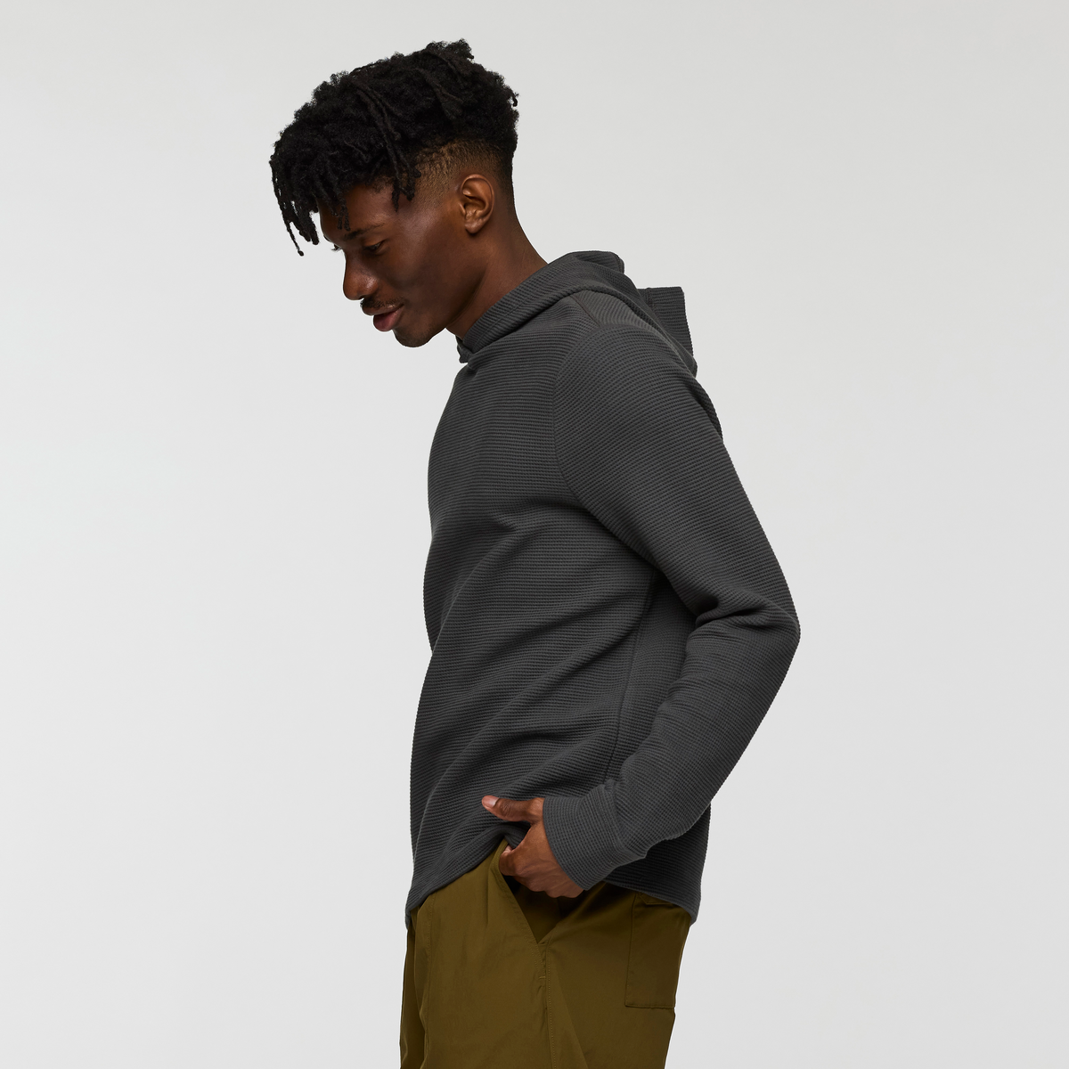 Atajo Long-Sleeve Waffle Hoodie - Men's - Charcoal - US 2705