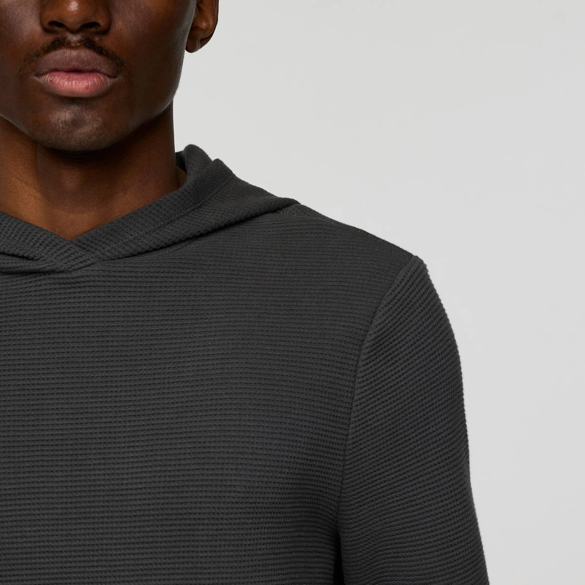 Atajo Long-Sleeve Waffle Hoodie - Men's - Charcoal - US 2705