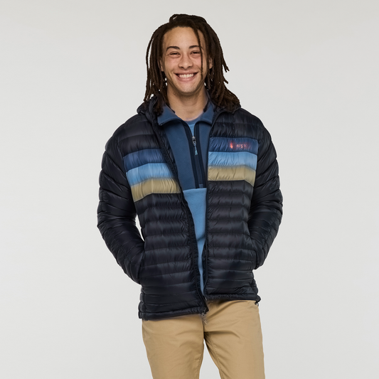 Fuego Down Hooded Jacket - Men's - Carbon Stripes - US 7997