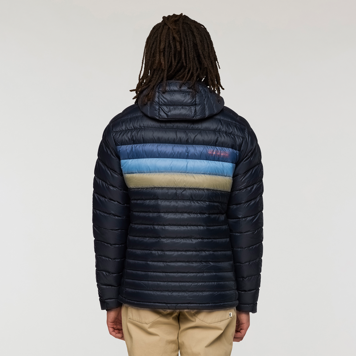 Fuego Down Hooded Jacket - Men's - Carbon Stripes - US 7997