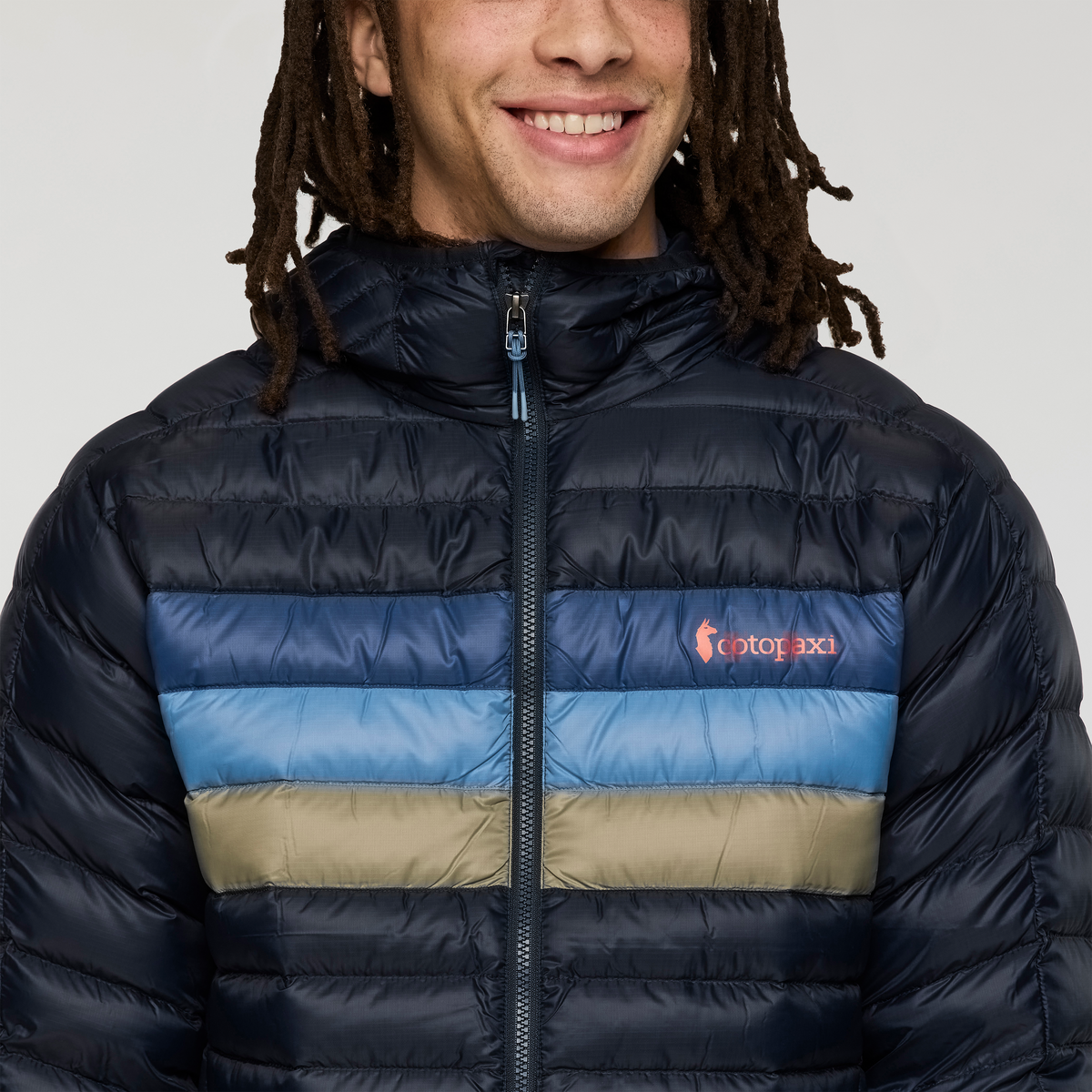 Fuego Down Hooded Jacket - Men's - Carbon Stripes - US 7997