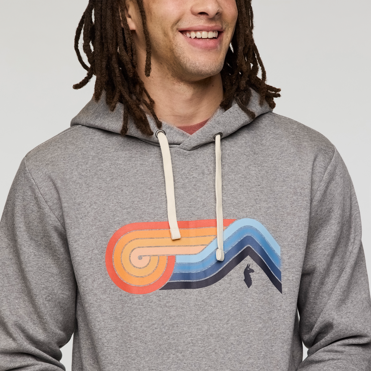 Melting Sunset Pullover Hoodie - Men's - Heather Grey - US 4717