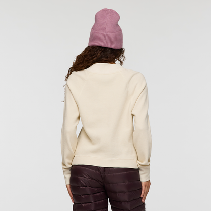 Atajo Long-Sleeve Waffle V-Neck - Women's - Cream - US 4975