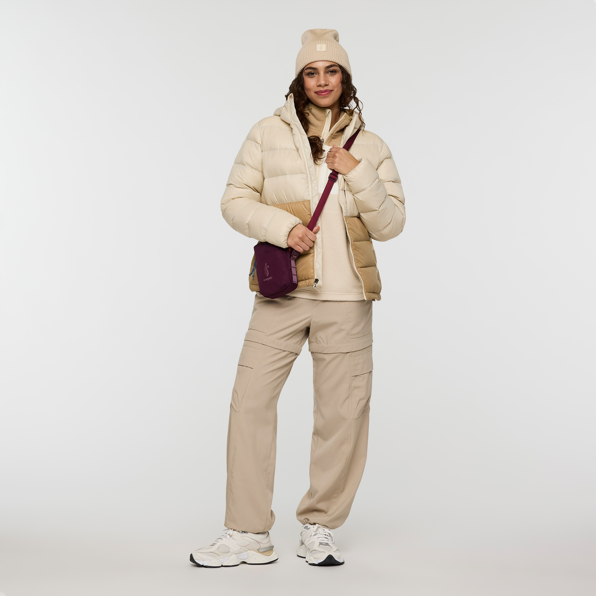 Fuego Max Down Hooded Jacket - Women's - Cream/Khaki - US 7431