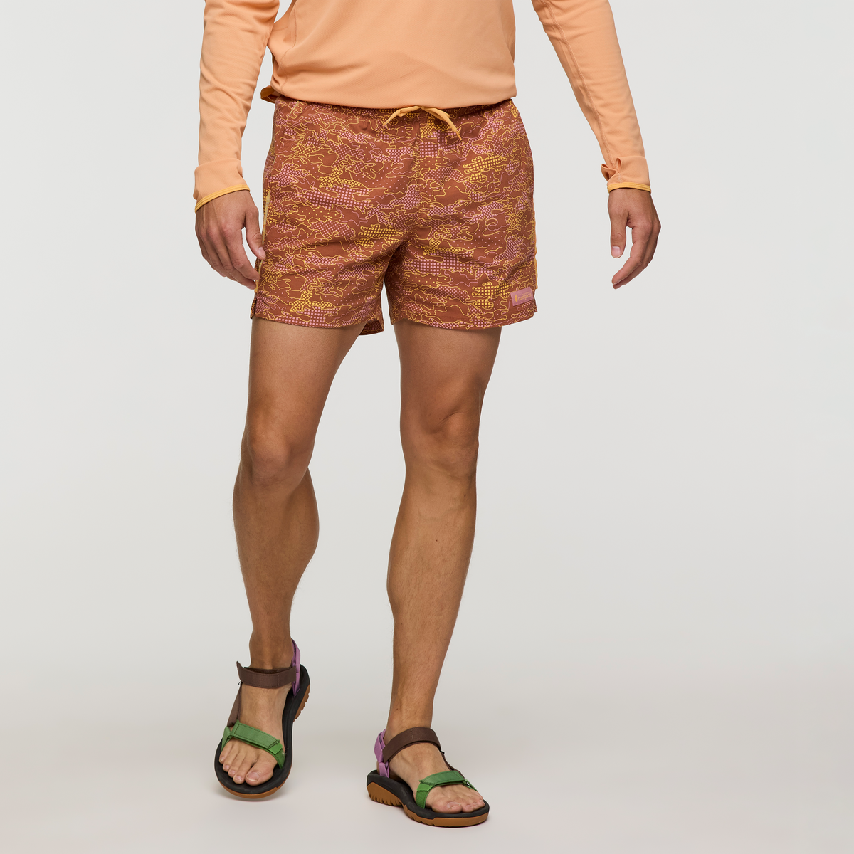 Brinco 5" Short - Print - Men's - Scenic Route Faded Brick - US 8006