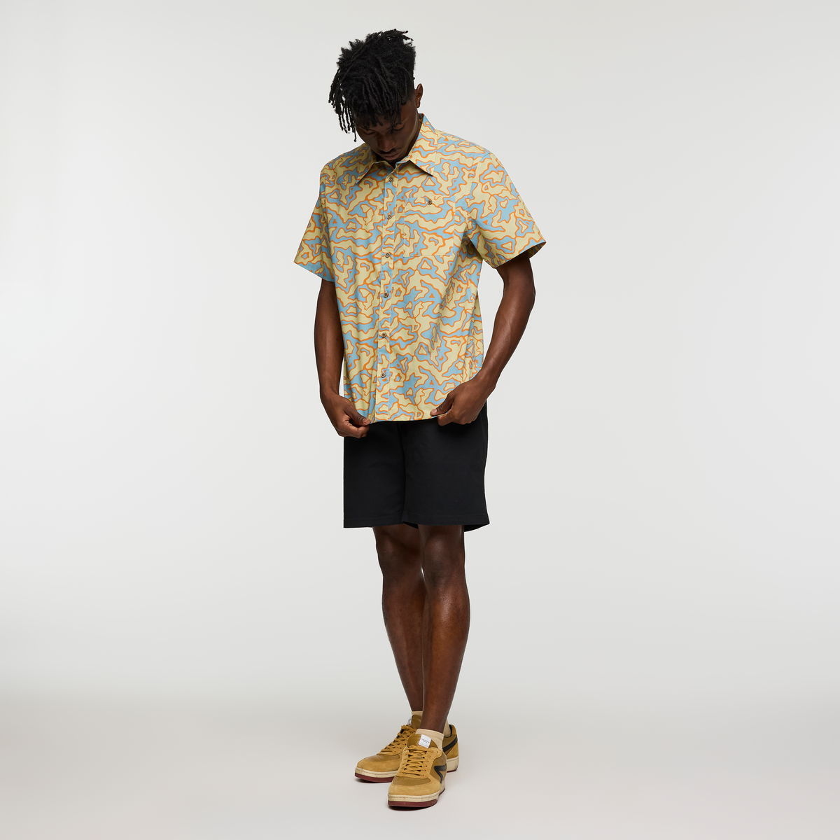 Estival Button Up Shirt - Print - Men's - Island Llama Grain - US 3945
