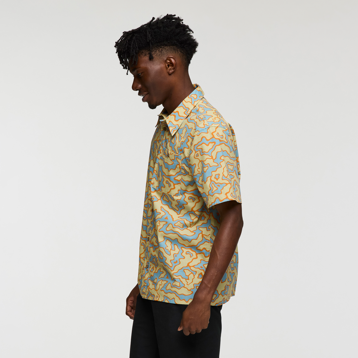 Estival Button Up Shirt - Print - Men's - Island Llama Grain - US 3945