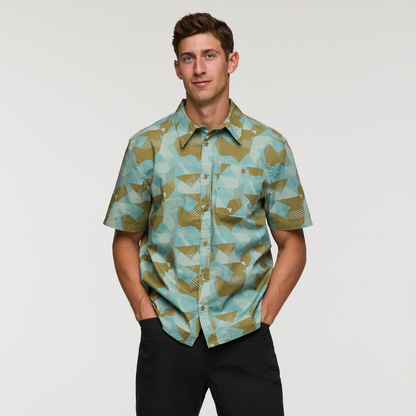 Estival Button Up Shirt - Print - Men's - Reflections Silver Leaf - US 5107