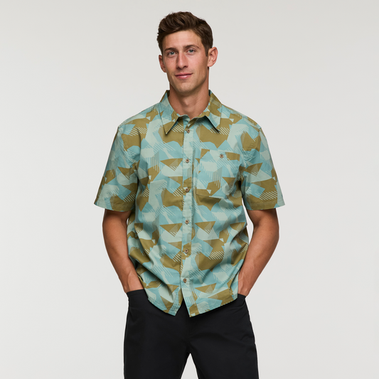 Estival Button Up Shirt - Print - Men's - Reflections Silver Leaf - US 5107