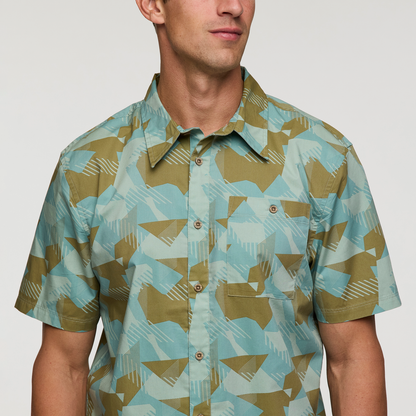 Estival Button Up Shirt - Print - Men's - Reflections Silver Leaf - US 5107
