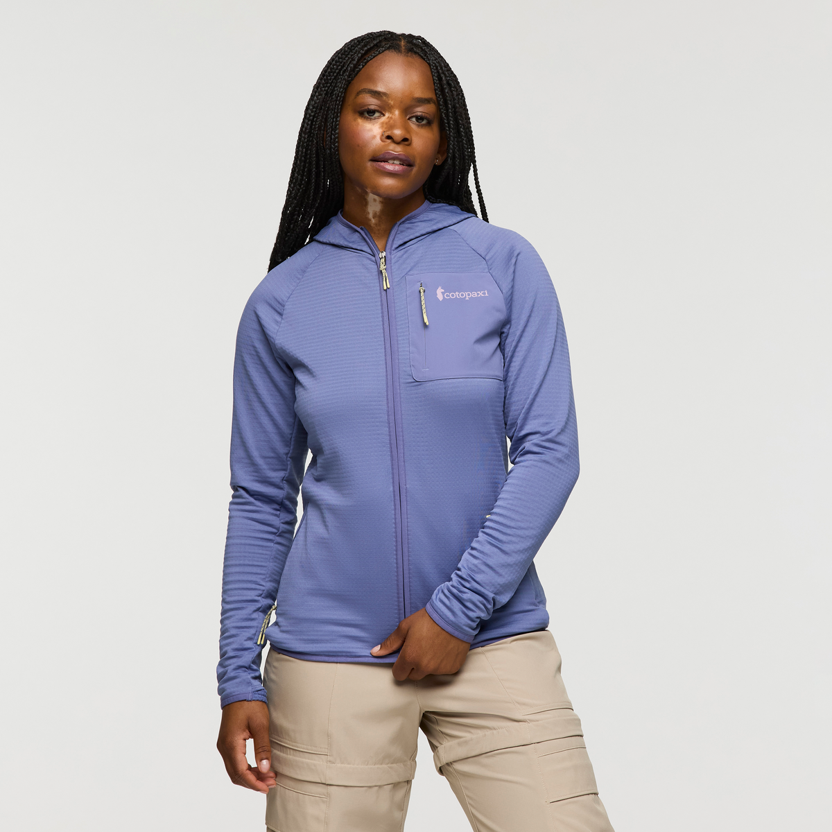 Otero Fleece Full-Zip Hooded Jacket - Women's - Blue Smoke - US 7041