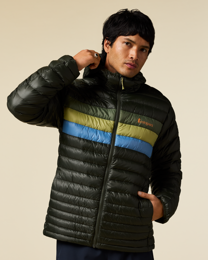 Fuego Down Hooded Jacket - Men's - Woods Stripes - US 8800