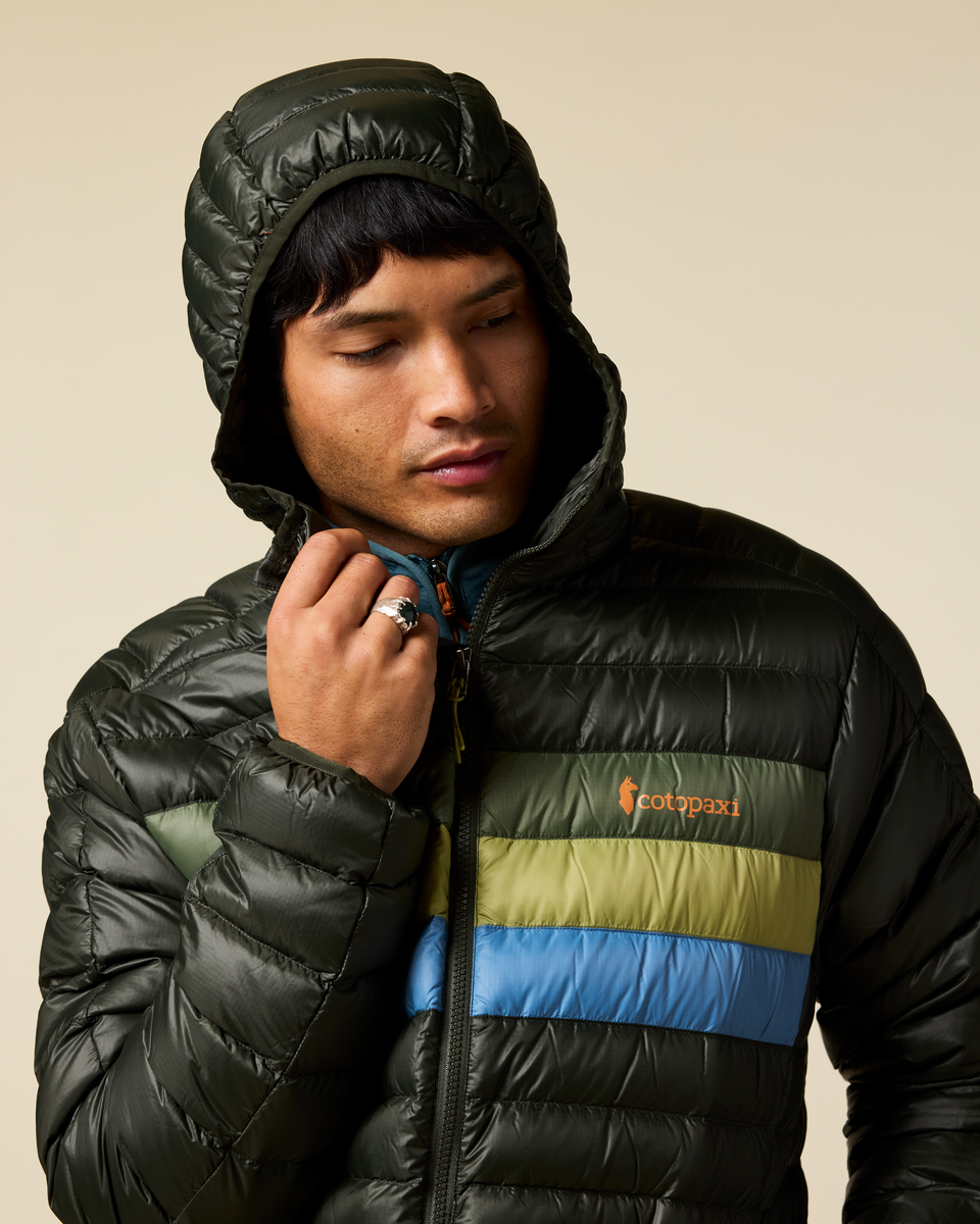 Fuego Down Hooded Jacket - Men's - Woods Stripes - US 8800