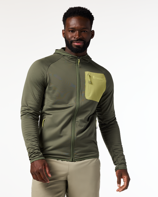 Otero Fleece Full-Zip Hooded Jacket - Men's - Fatigue - US 2249