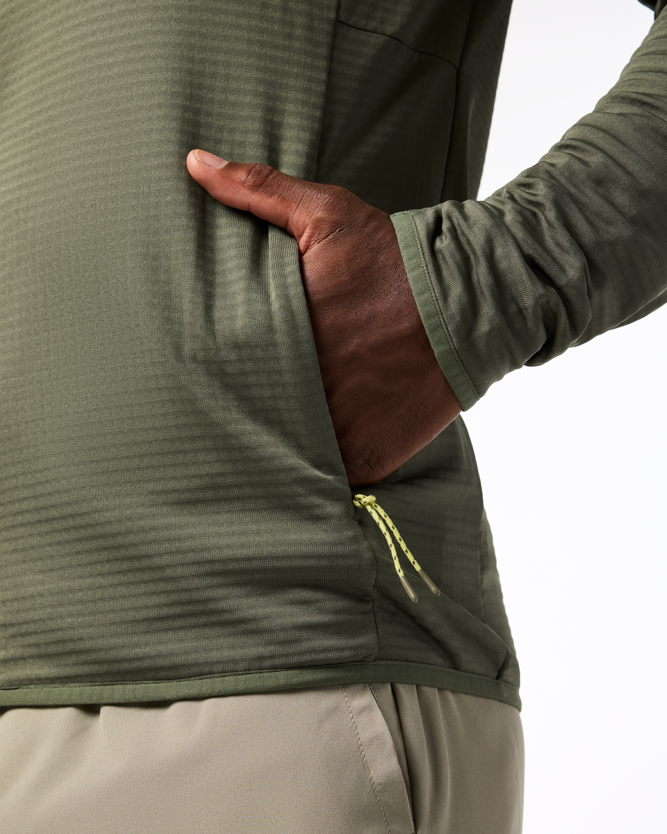 Otero Fleece Full-Zip Hooded Jacket - Men's - Fatigue - US 2249