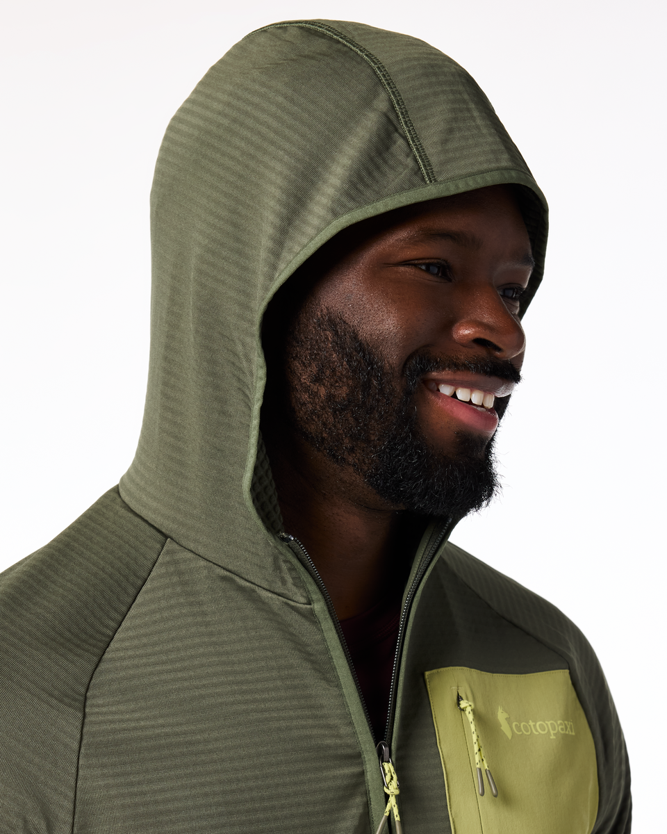 Otero Fleece Full-Zip Hooded Jacket - Men's - Fatigue - US 2249