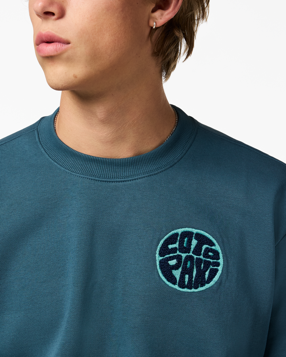 Trail To Sea Crew Sweatshirt - Men's - Ocean - US 8174