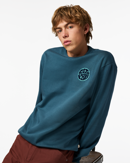 Trail To Sea Crew Sweatshirt - Men's - Ocean - US 8174