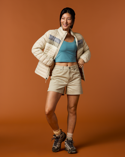 Fuego Down Jacket - Women's - Cream Stripes - US 8505