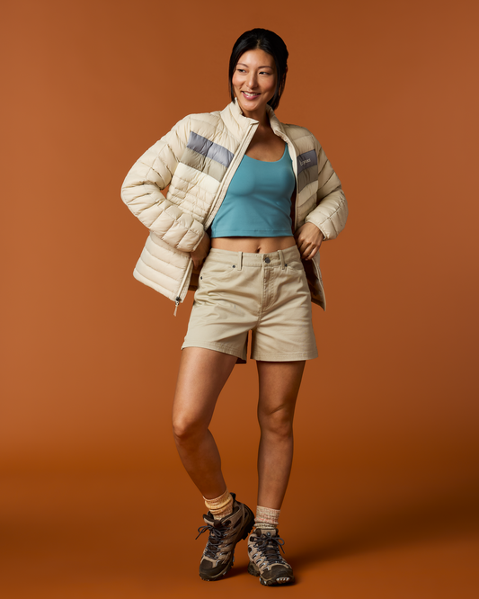Fuego Down Jacket - Women's - Cream Stripes - US 8505