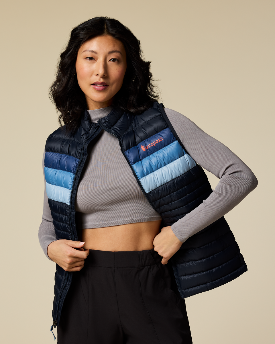 Fuego Down Vest - Women's - Carbon Stripes - US 9045