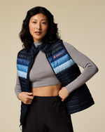 Fuego Down Vest - Women's - Carbon Stripes - US 9045