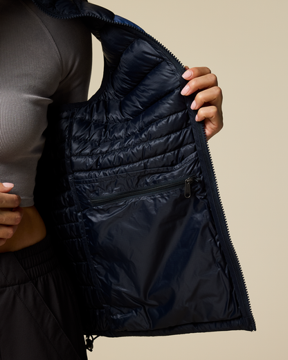 Fuego Down Vest - Women's - Carbon Stripes - US 9045