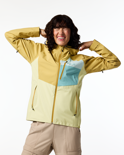 Impermeo 3L Hooded Shell Jacket - Women's - Husk/Honeydew - US 1925