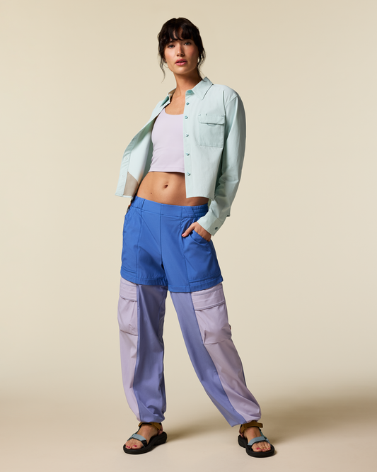Losdos Zip-Off Pant - Women's - Azure/Aster - US 6148