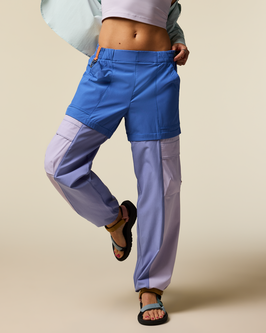 Losdos Zip-Off Pant - Women's - Azure/Aster - US 6148