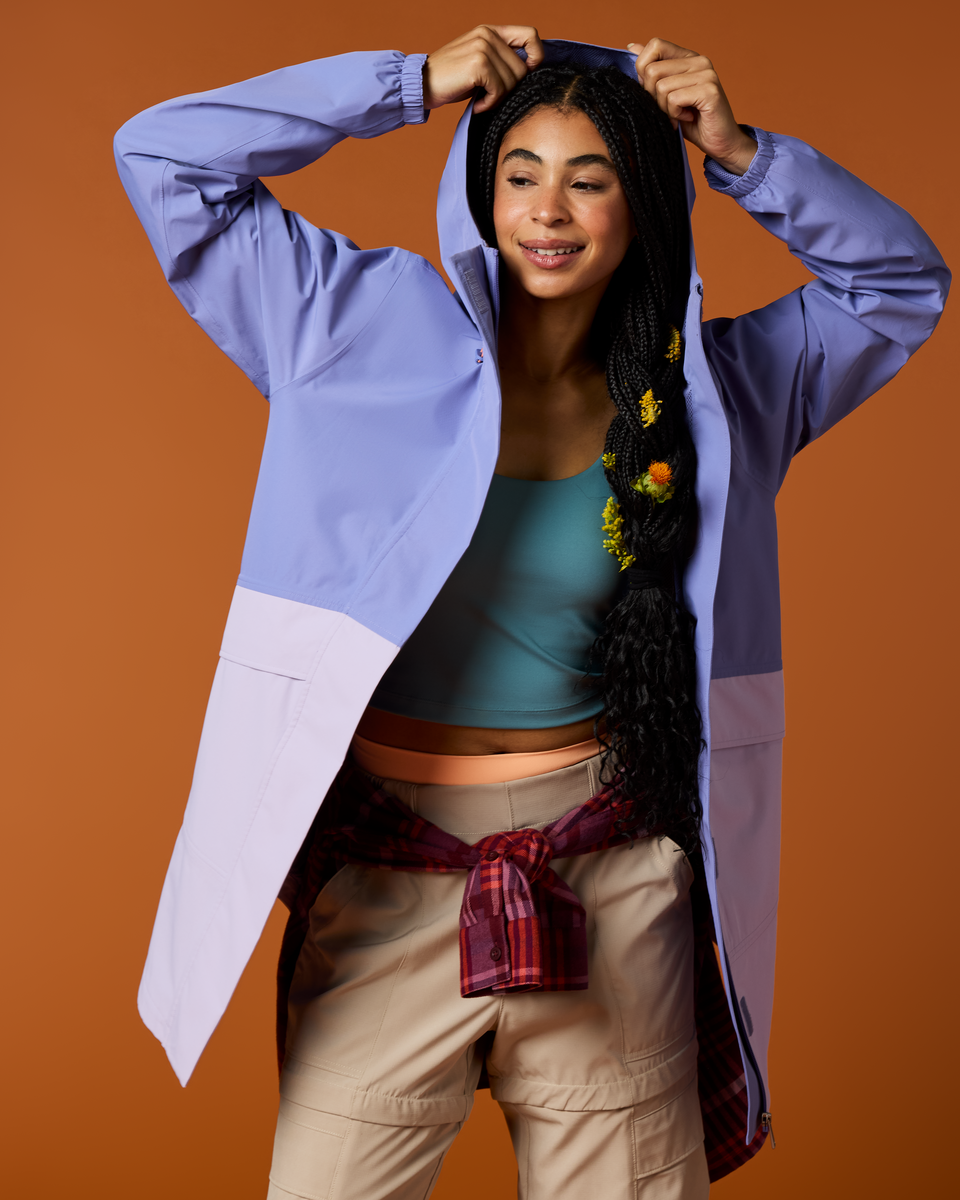 Rayu Rain Parka - Women's - Aster/Moonbeam - US 2703