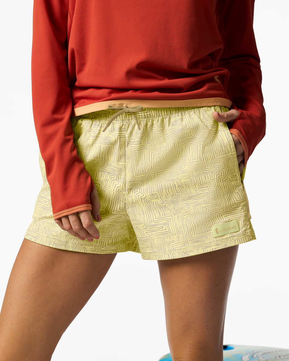 Brinco 3" Short - Print - Women's - Zen Garden Honeydew - US 3261