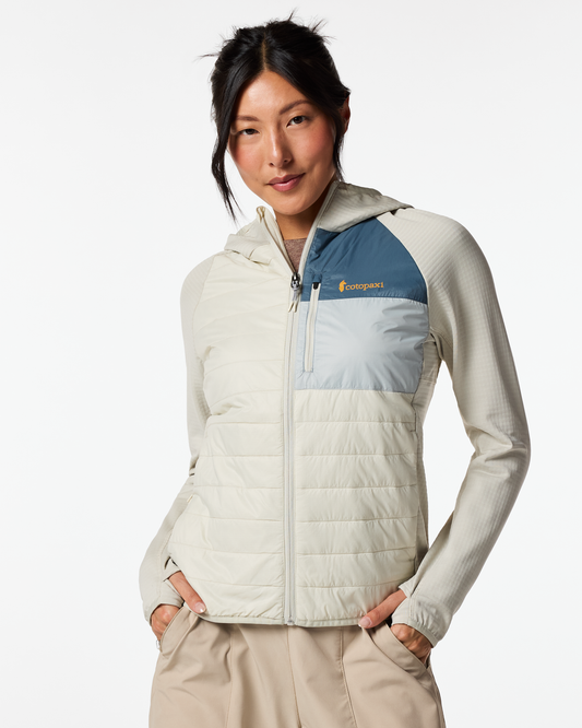 Acodo Hybrid Hooded Jacket - Women's - Chalk/Mineral - US 7182