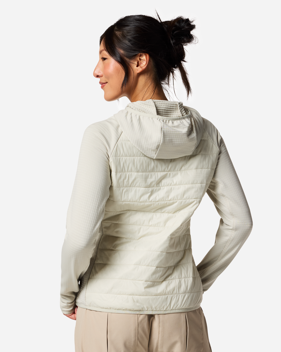 Acodo Hybrid Hooded Jacket - Women's - Chalk/Mineral - US 7182