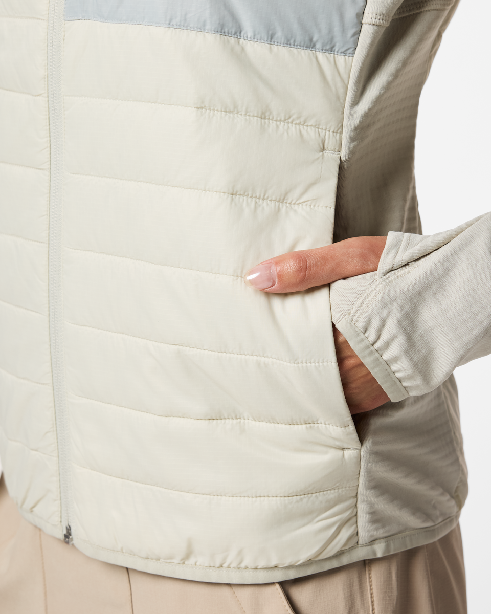 Acodo Hybrid Hooded Jacket - Women's - Chalk/Mineral - US 7182