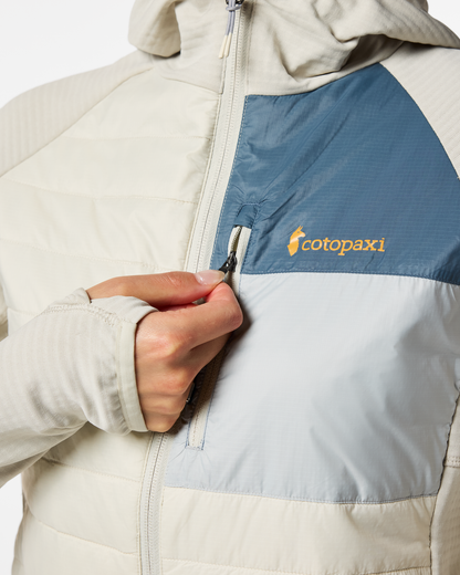 Acodo Hybrid Hooded Jacket - Women's - Chalk/Mineral - US 7182